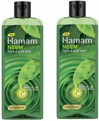 HAMAM Neem Tulsi & Aloe Vera Body Wash, 250 ml (Pack of 2)