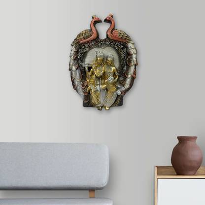 POOJAKRO.COM Wall hanging Radha-Krishna Decorative Showpiece  -  28 cm