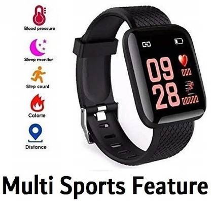 Ykarn Trades L74_ID116 Pro Sleep Monitor, Multi Sports Mode Bluetooth Black Only (Pack of 1) Smartwatch