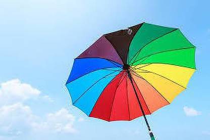 Tornado Rainbow Umbrella 16 Color Rain High Density Heavy Canopy for Resistant A0008 Umbrella