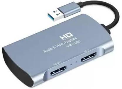 Etzin Video Capture Card, HDMI USB 3.0 microphone input, 3.5mm stereo channel output. USB Adapter