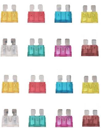 BLP Car Standard Size Blade Fuse | Big Size Fuses for Bike/Truck Pack of 16 Vehicle Fuse