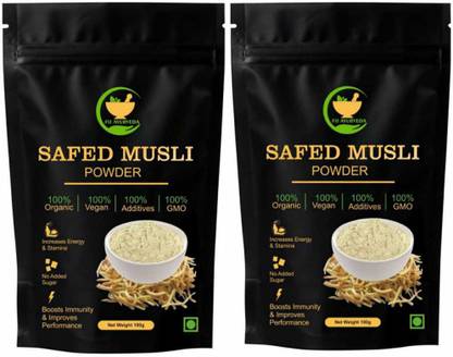 FIJ AYURVEDA Pure Safed Musli Powder (Chlorophytum Borivilianum ) Supports Vigor & Vitality