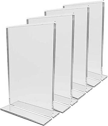 MYL Acrylic Sign Holder Shape Double Sided Portrait Style Menu Ad Frame Display 15.6 cm Acrylic Sheet