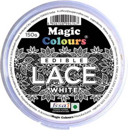 Magic Colours READY TO USE SUGAR LACE Cake Lace White Icing Sugar Paste