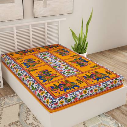 Bombay Spreads 120 TC Cotton Single Printed Flat Bedsheet