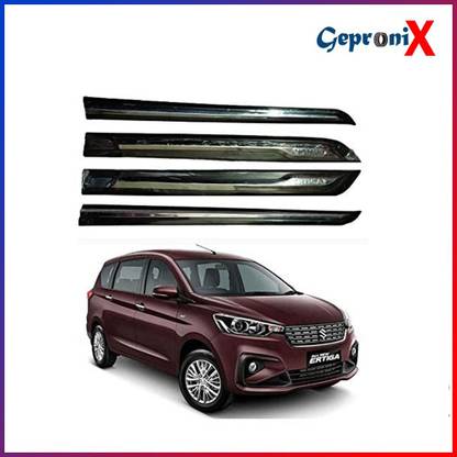 GEPRONIX Car Door Side Beading for Maruti Ertiga, Design: Chromeline, Set of 4 Pcs,Black Car Beading Roll For Door
