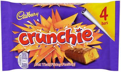 Cadbury Crunchie 4 Chocolate Bars