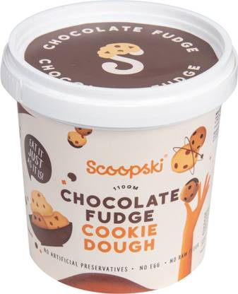 SCOOPSKI Chocolate Fudge Cookie Dough | Pack Of 6 Cookie Cake Biscuit