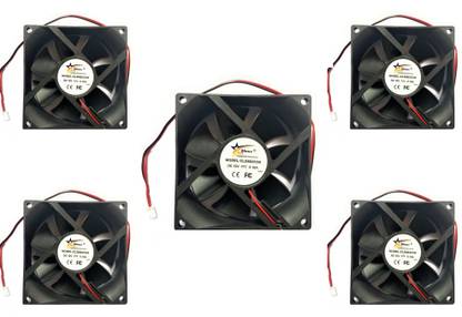 DHRUV-PRO 5pic 12V DC Fan 80X80X25MM Cabinet 3-Inch Square Cooling fan Cooling Fan Cabinet Cooler