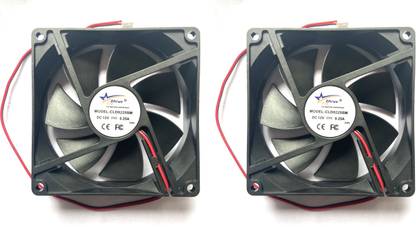 DHRUV-PRO 2pic 12V DC Cabinet Fan 3.5-Inch Square (90*90*25 MM) Cooling fan Cooling Fan Cabinet Cooler