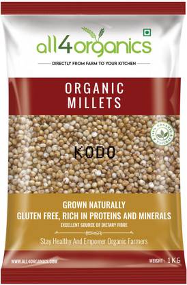 all4organics Kodo Millet 1Kg. |Kodra|Menya|Kiraruga|Arikul|Varagu|Varaku|Kodr|Harik|Kodru Kodo Millet