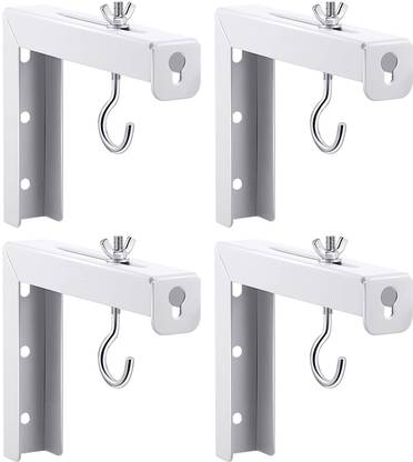 Moiz 4 Pieces Projector Screen L-Brackets Wall Hanging Mount 6 Inch Adjustable -30 kg Handrail Bracket