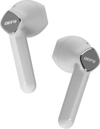 DEFY Gravity Pro with 13mm Drivers, ENC, upto 25 Hrs Playback & Bluetooth v5.3 Bluetooth Headset  (Frost White, In the Ear)