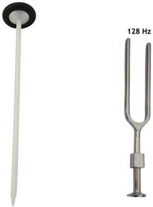 NSC Tuning Fork (128Hz) with Flexible Reflex Queen Square Medical Hammer