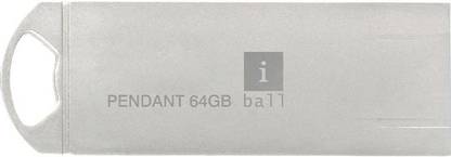 iball Pendant G4 GB 64 GB Pen Drive Compatible with Audio Player, Desktop Computer, Laptop, Television USB 2.0 Metal Case