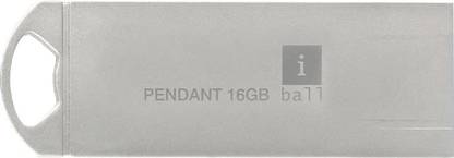 iball Pendant 16 GB 16 GB Pen Drive Compatible with Laptop, Audio Player, Desktop Computer, Television USB 2.0 Metal Case