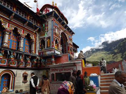 Shree Badrinath Temple Multicolor Photo Paper Print Poster Photographic Paper