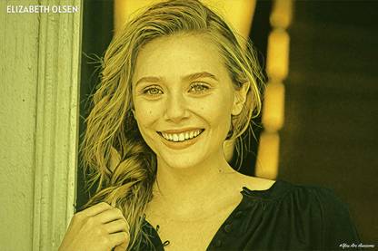 YAA - Elizabeth Olsen Smiling Art Effect Poster (18inchx12inch) Photographic Paper