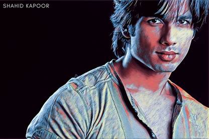 YAA - Bollywood Series- Shahid Kapoor Art Effect Set 2 Poster (18inchx12inch) Photographic Paper