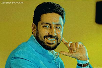 YAA - Abhishek Bachan Art Effect Poster (18inchx12inch) Photographic Paper