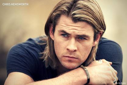 YAA - Chris Hemsworth Cool Poster Set 1 (18inchx12inch) Photographic Paper