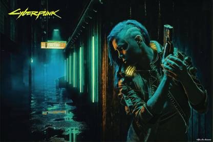 YAA - Cyberpunk 2077 Art Effect Poster (18inchx12inch) Photographic Paper
