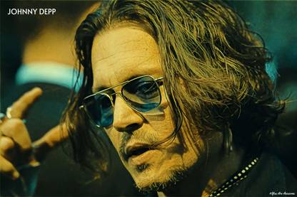 YAA - Johnny Depp Art Effect Poster Set 5 (18inchx12inch) Photographic Paper