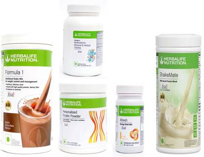 Herbalife Nutrition FORMULA1CHOCOLATE500PROTIEN 200AFRESH ENERGY DRINK GINGER 50 SHAKEMATE 500 F 2 Protein Shake