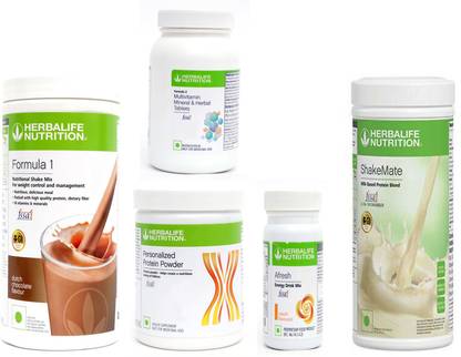 Herbalife Nutrition FORMULA1CHOCOLATE500PROTIEN 200AFRESH ENERGY DRINK PEACH 50 SHAKEMATE 500 F 2 Protein Shake