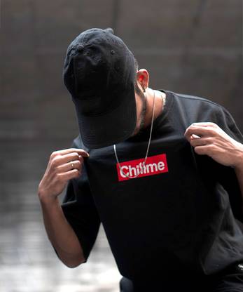 Printed Men Black T-Shirt