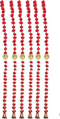 Nutts Handmade Wall Door Handmade Wall Door (5 FT 6 Strings),(Red) Toran