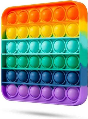 ELITEHOME Waterproof Square Pop It, Puppet, Multicolor Round Shape Push Pop Bubble Toy Hand Puppets