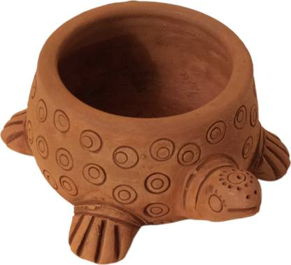 NAVIRA HANDICRAFT Indian Handmade Terracotta Turtle Shape Planter – Home Décor Planter Pot Terracotta Vase
