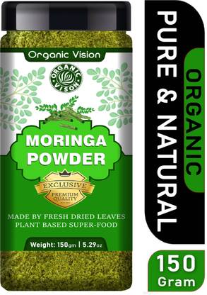 Organic Vision 100% Organic Moringa Powder - Moringa Oleifera - USDA Certified