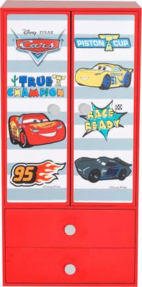 Yipi Door Disney Pixar Cars Kids Engineered Wood 2 Door Wardrobe