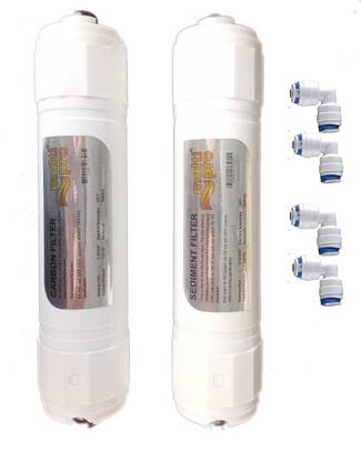 Aquawell Multipro Inline Carbon, Sediment Filter Set Suitable for all RO Water Purifiers Solid Filter Cartridge