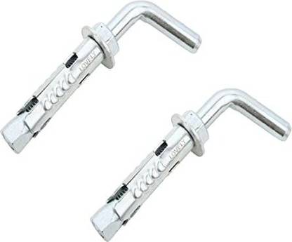 Lovely 8x75 mm Stainless Steel L-Hook Fastener Geyser Hook Hanger Set of 2 Pcs. Drop-In Anchor