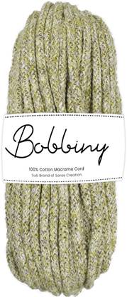 Bobbiny Knitted Macrame Rope Cord Cotton 50 M 8mm Heavy Double Knitted for Sting Craft.