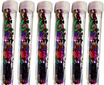 3A Featuretail Assorted Shape Glitter Flakes Stars, Moon & Heart Shapes, Glitter Sequence