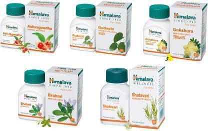 HIMALAYA Ashvagandha, Guduchi, Gokshura, Brahmi & Shatavari