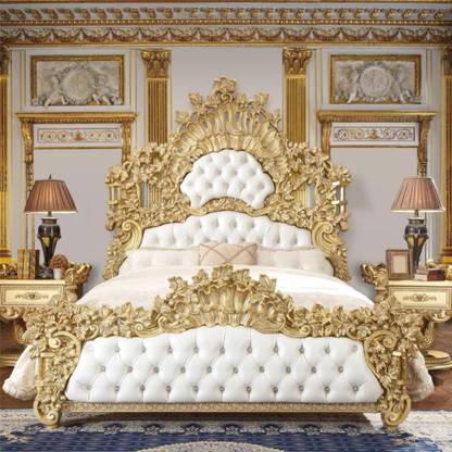 Alish ROYAL PREMIUM TEAK Solid Wood Double Bed