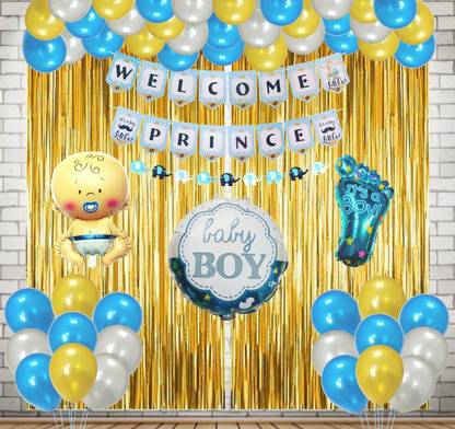 Agk Welcome Baby Decoration Kit - Welcome Baby Boy / Welcome Home Prince Decoration
