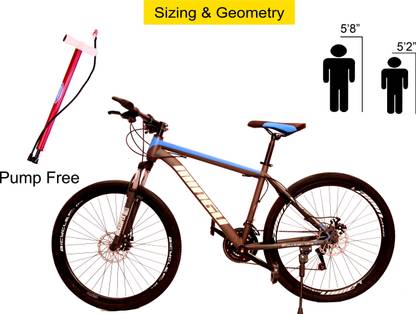 ShantiA1 Gear Mountain Bicycle | Light Weight Steel Frame Multispeed Adult Bicycle 700C T (inch) Mountain Cycle