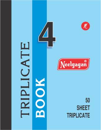 NEELGAGAN Triplicate No.4 With Carbon (200 Ruled + 100 Plain) Regular Note Pad (P-2)Suitable For Delivery, Record & Bill Book (21.5 cm x 20.2 cm) 300 Pages