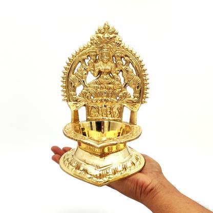 goodselite exports and imports kamatchi Amman Vilakku/Astalakshmi Vilakku/Devi Maa Diya/ Oil Lamp Brass Table Diya