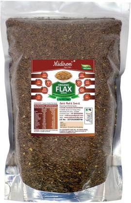 Midiron Omega 3 Rich flex Seeds (Teesi ke Beej / Alsi ke Beej) | Pure Flax Edible Seeds Roasted Flax Seeds