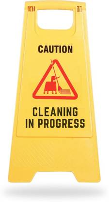 Robustt PP Material Caution Wet Floor+Cleaning in Progress Sign Board-62 X 30 cm Emergency Sign