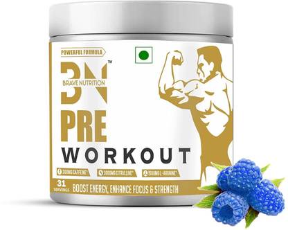 Brave Nutrition Powerful Pre Workout With Arginine, Citrulline & Caffeine Punch For Massive Pump Energy Drink