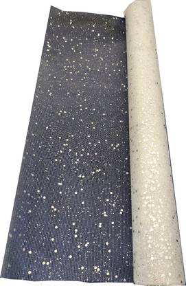 3A Featuretail 19" X 4 Yards Silver Glitter Net Fabric Roll for Decoration, Fruit/Gift Packing Polyster Gift Wrapper